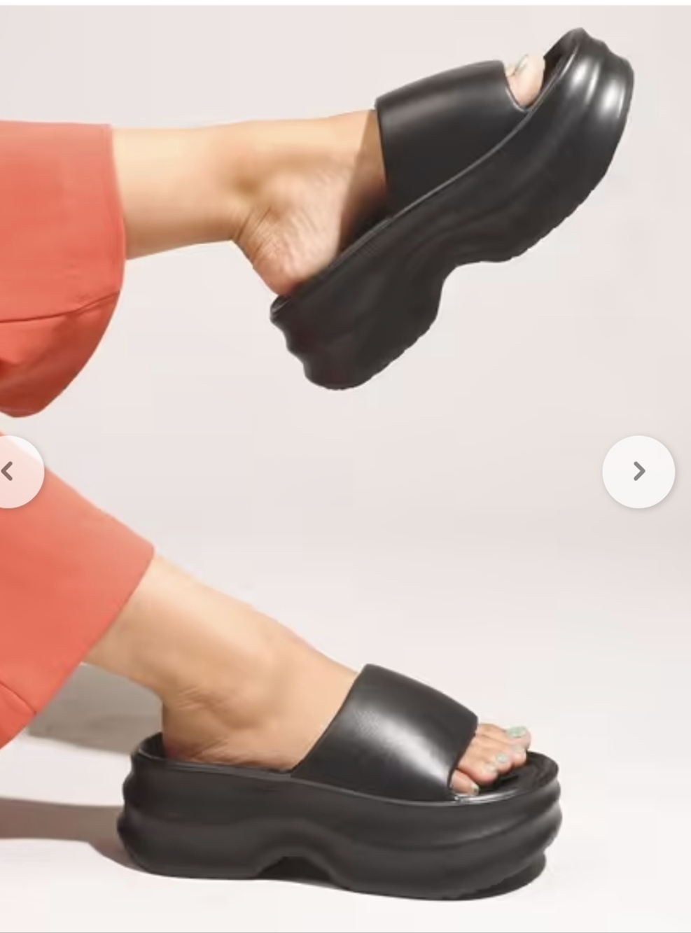 Platform slides With a chunky '90s sole Lightweight Comfy Black Shoes Sz 38 (7) - Picture 10 of 14